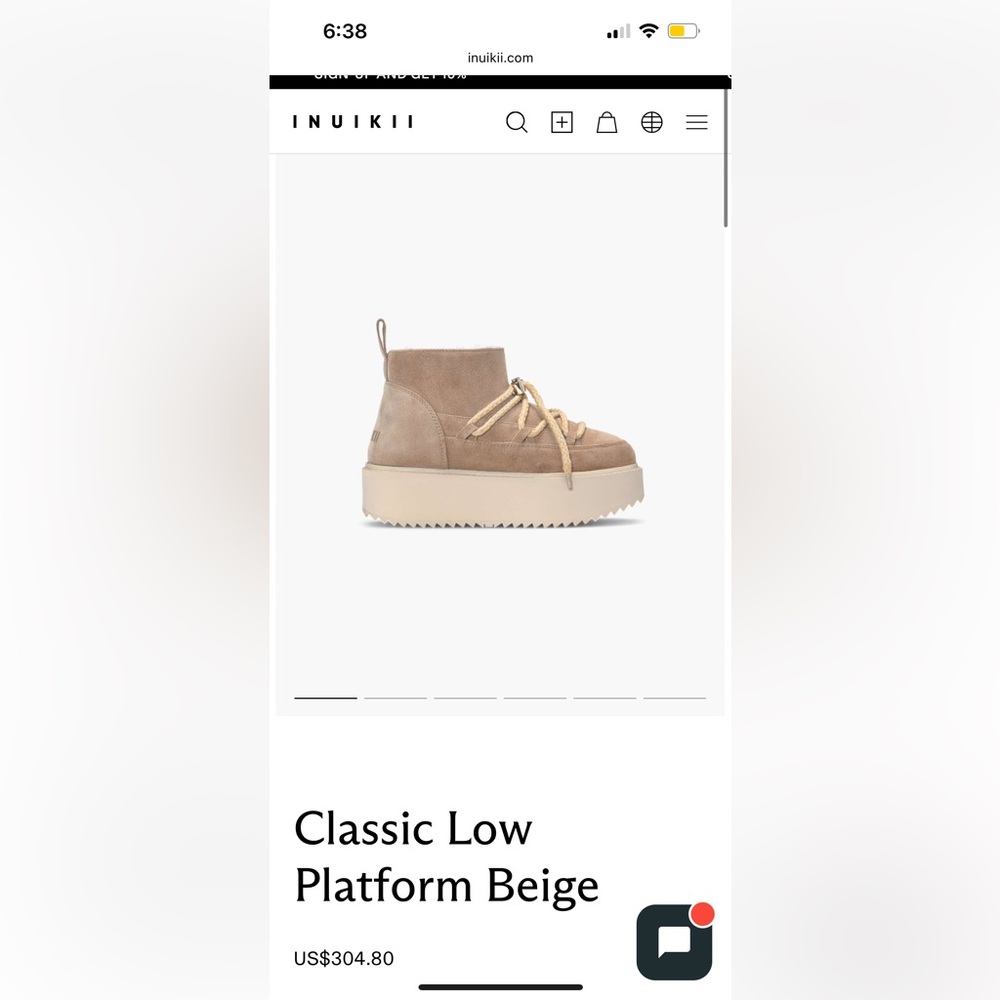 Inuikii Classic Low Platform Beige
